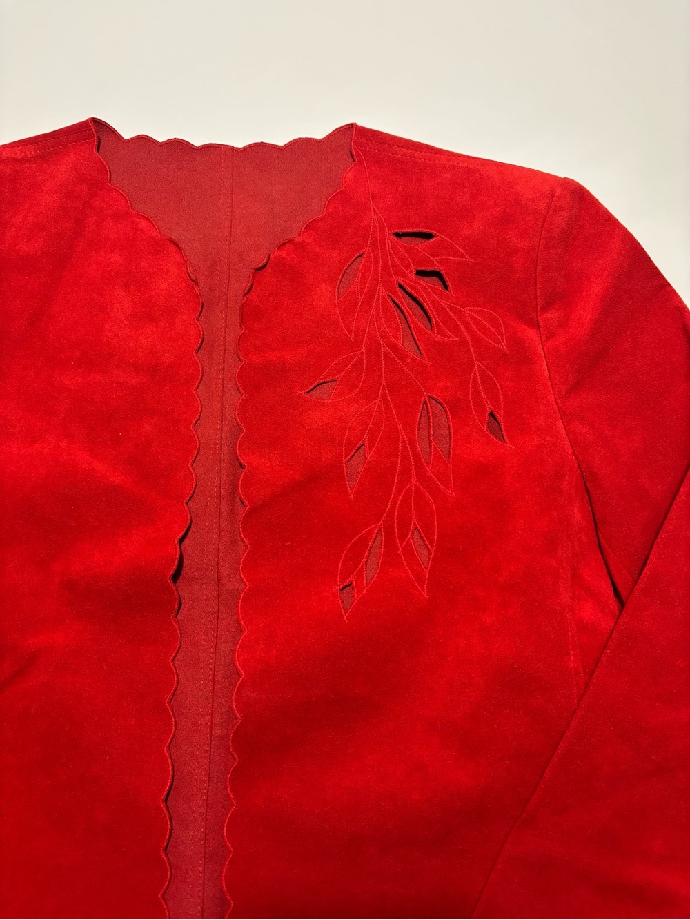Ultra Suede Vintage Red Blazer Jacket